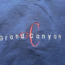 Grand Canyon Sweatshirt Men XL 90s Vintage Fred Harvey Trading Company Navy Blue - Additional view 3