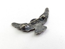 Vtg Handmade Navajo Fred Harvey Era Sterling Silver Thunderbird Turquoise Brooch - Additional view 8