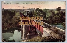 C.1910 PALOS, AL, FLORIDA SPECIAL TRAIN LITTLE WARRIOR FRED HARVEY Postcard P80