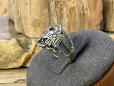 Vintage Fred Harvey Era Navajo Sterling Silver Thunderbird Ring sz 4.75--182.26 - Additional view 3