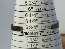 Vintage Navajo Fred Harvey Era/Style Sterling Turquoise Stamped Cuff--261.26 - Additional view 6