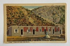 Old Vintage 1953 Fred Harvey Picture Postcard A Mexican Home New Mexico