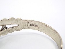 Fred Harvey Era Native American Sterling Silver Arrows & Turquoise Cuff Bracelet - Additional view 6