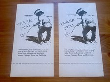 Lot of Vtg Santa Fe Railroad Fred Harvey Dining Car Meal Checks Notepad Ephemera - Additional view 2