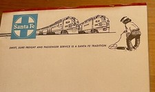 Lot of Vtg Santa Fe Railroad Fred Harvey Dining Car Meal Checks Notepad Ephemera - Additional view 5