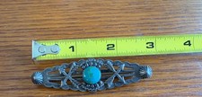 Vintage Navajo turquoise brooch pin Fred Harvey Era - Additional view 3