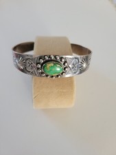 Vintage Fred Harvey Era CUFF Bracelet Royston Turquoise Sterling Silver Size 7 - Additional view 2