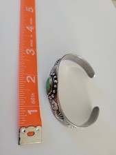 Vintage Fred Harvey Era CUFF Bracelet Royston Turquoise Sterling Silver Size 7 - Additional view 6