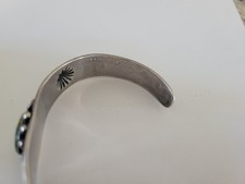 Vintage Fred Harvey Era CUFF Bracelet Royston Turquoise Sterling Silver Size 7 - Additional view 7