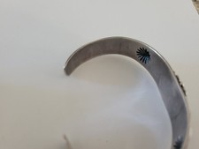 Vintage Fred Harvey Era CUFF Bracelet Royston Turquoise Sterling Silver Size 7 - Additional view 8