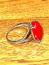 🔥Fred Harvey era Frederick Duffy FD Native Southwest 925 Silver Coral Ring 10 - Additional view 6