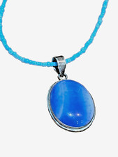 🔥Fred Harvey NATIVE AMERICAN 925 SILVER Agate turquoise necklace Coolidge Nez - Additional view 6