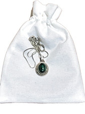 🔥Fred Harvey Native America Eddie Chee Navajo Malachite necklace 925 silver - Additional view 7