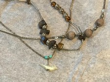 🔥Southwest 1930s Fred Harvey Heishi Fetish 925 Silver Turquoise Necklaces - Additional view 7
