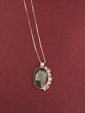 🔥Native American 1950s Fred Harvey Gemstone Pendant 925 Silver Necklace Signed - Additional view 14