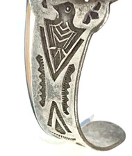 🔥Native American 1900 Fred Harvey Sterling Silver Thunderbird Bracelet Navajo 7 - Additional view 15