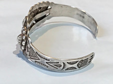 🔥Native American 1900 Fred Harvey Sterling Silver Thunderbird Bracelet Navajo 7 - Additional view 16