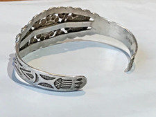 🔥Native American 1900 Fred Harvey Sterling Silver Thunderbird Bracelet Navajo 7 - Additional view 17