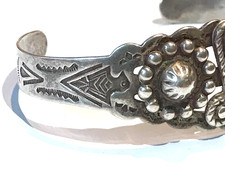🔥Native American 1900 Fred Harvey Sterling Silver Thunderbird Bracelet Navajo 7 - Additional view 10