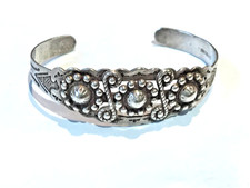 🔥Native American 1900 Fred Harvey Sterling Silver Thunderbird Bracelet Navajo 7