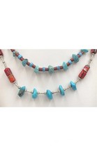 🔥STUNNING Fred Harvey-era Native American Silver Coral Turquoise Necklaces 1950 - Additional view 13