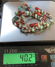 🔥STUNNING Fred Harvey-era Native American Silver Coral Turquoise Necklaces 1950 - Additional view 8