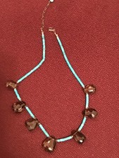 🔥Vintage Fred Harvey-era Native American Turquoise Smoke Topaz Necklace 1950’s - Additional view 9