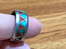 🔥Antique Fred Harvey-era Native American Cabochon Turquoise 925 Silver Lot of 3 - Additional view 13