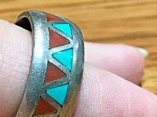 🔥Antique Fred Harvey-era Native American Cabochon Turquoise 925 Silver Lot of 3 - Additional view 15