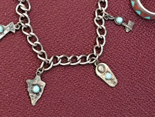 🔥Antique Fred Harvey-era Native American Cabochon Turquoise 925 Silver Lot of 3 - Additional view 8