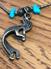 🔥Vintage Fred Harvey Native American Coral Turquoise Necklaces 1950s Kokopelli - Additional view 20