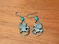 🔥Vintage Fred Harvey-era Native American 925 Silver Thunderbird Eagle Earrings - Additional view 3