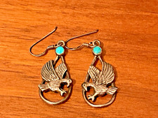🔥Vintage Fred Harvey-era Native American 925 Silver Thunderbird Eagle Earrings - Additional view 7