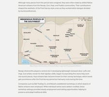 🔥Early 1930 Fred Harvey Native America Kingman Turquoise Chunks Necklace Silver - Additional view 3