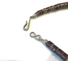 🔥Early 1930 Fred Harvey Native America Kingman Turquoise Chunks Necklace Silver - Additional view 6