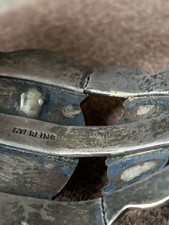 Old Fred Harvey Style Green Turquoise Thunderbird Cuff Needs TLC Read - Additional view 10