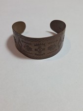 Fred Harvey Solid Cooper Cuff Bracelet Native American Navajo  - Additional view 1