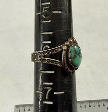 Vintage Maisels Fred Harvey Era Sterling Silver Turquoise Southwestern Ring Sz 6 - Additional view 4