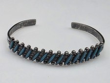 Fred Harvey Era Bell Trading Post  Turquoise Sterling Bracelet - Additional view 2