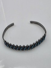 Fred Harvey Era Bell Trading Post  Turquoise Sterling Bracelet - Additional view 3