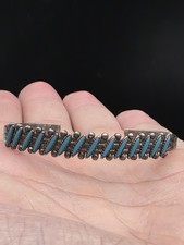 Fred Harvey Era Bell Trading Post Turquoise Sterling Bracelet