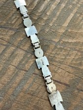 Harvey Era Pacific Northwest Totem Pole Sterling Link Bracelet Whirling Logs - Additional view 5