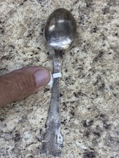 NAVAJO INDIAN SWASTIKA ARROWS FRED HARVEY INGOT STERLING SILVER SOUVENIR SPOON - Additional view 1