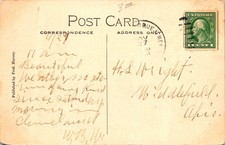 1911 Fred Harvey Hand-Colored Litho Postcard - Mexican Vista Near Las Vegas NM - Additional view 1