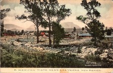 1911 Fred Harvey Hand-Colored Litho Postcard - Mexican Vista Near Las Vegas NM