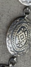 Rare Vintage Signed Sterling Silver 41” Concho Belt Fred Harvey Era Stamp Work - Additional view 19
