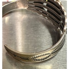 Vintage Native American FRED HARVEY Navajo Turquoise Sterling Silver bracelet - Additional view 2