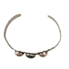 Vintage Fred Harvey Era Native American Navajo Green Turquoise Sterling Bracelet - Additional view 2