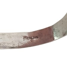 Vintage Fred Harvey Era Native American Navajo Green Turquoise Sterling Bracelet - Additional view 5