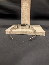 Vintage Fred Harvey Era Navajo STERLING TURQUOISE CUFF Bracelet Sun Medallion  - Additional view 6